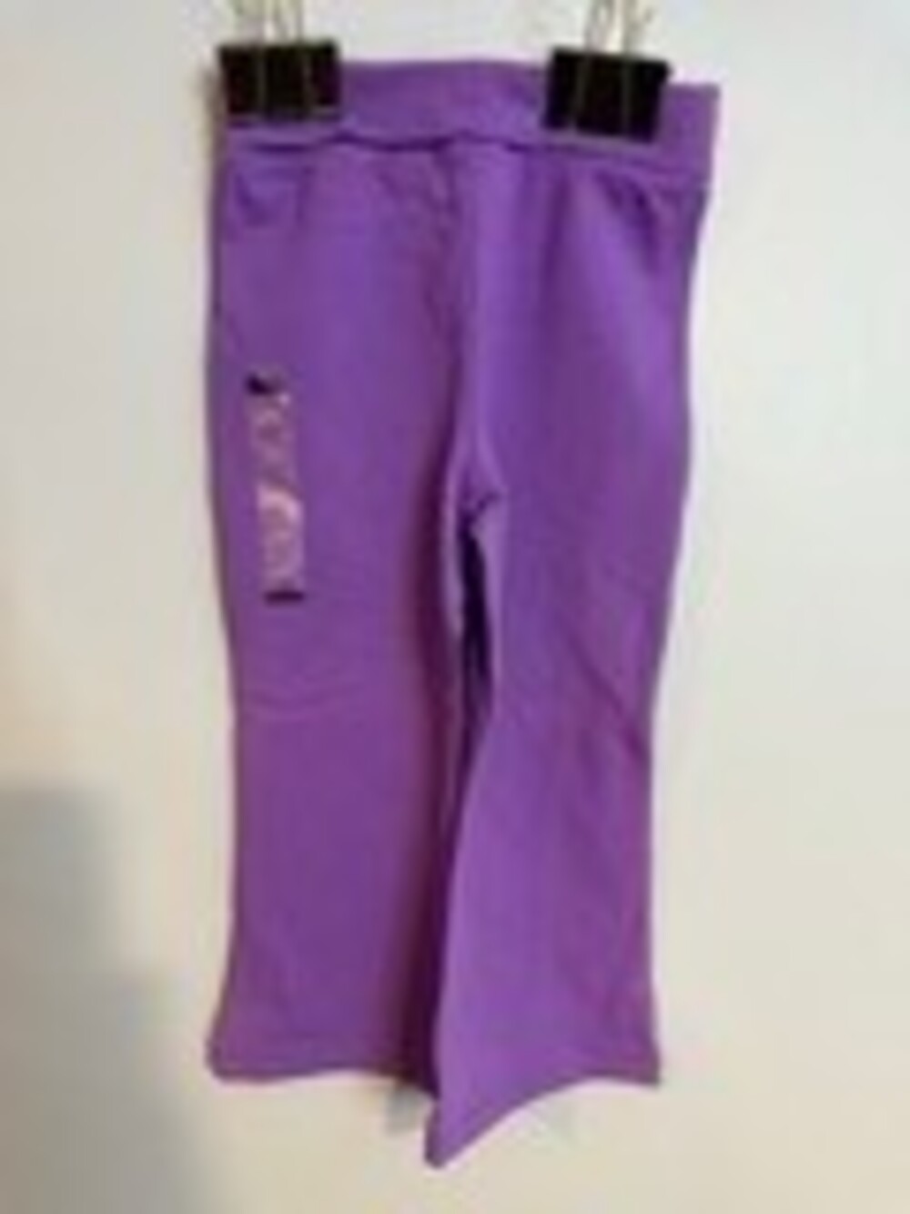 Girls Purple Flared Leggings Elastic Waist Pants